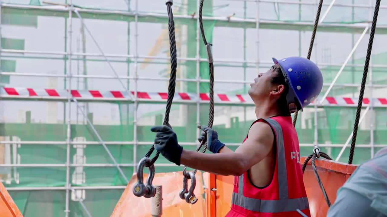 Bauarbeiter auf einer Baustelle
